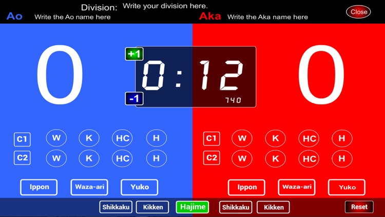 Karate Scoreboard Kumite