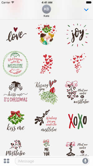 Mistletoe & Kisses for iMessage Stickers(圖4)-速報App