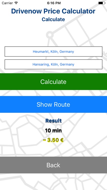 Drivenow Price Calculator