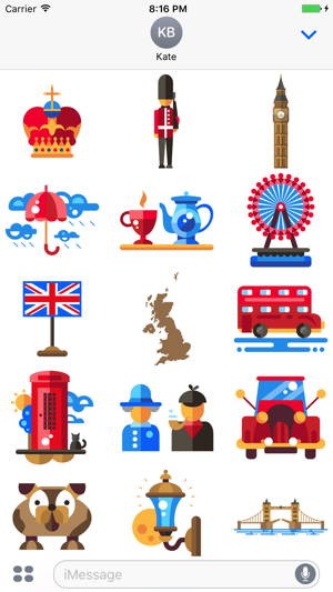 England Messaging Sticker Pack(圖2)-速報App