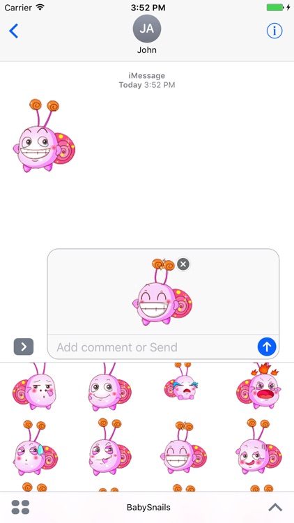 Stickers Baby Snails Animated