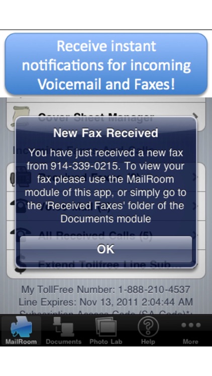 My Toll Free Number Lite - with VoiceMail and Fax