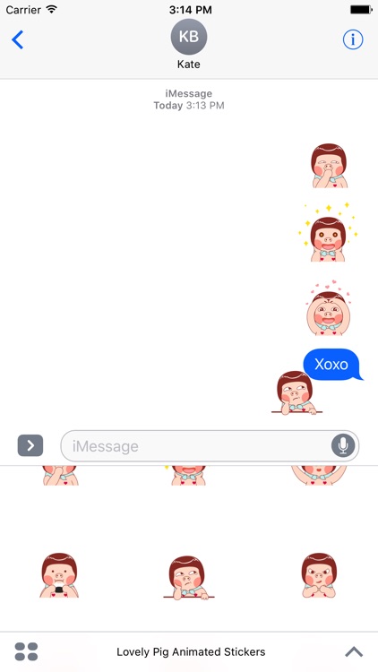 Lovely Pig Animated Stickers For iMessage screenshot-4