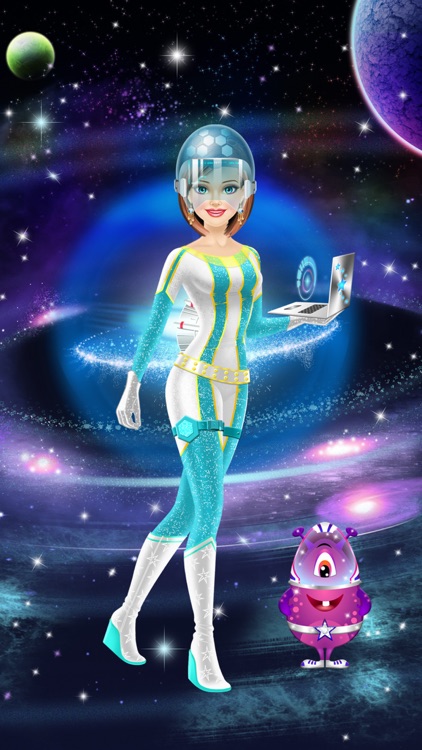 Space Girl Salon - Makeup and Dress Up Kids Games screenshot-4