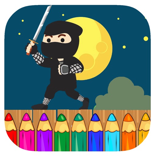 Ninja Man Coloring Page Game For Kids Edition iOS App