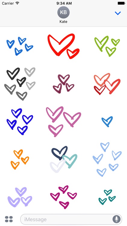 Tiny Hearts sticker - I love stickers for iMessage by Cameron Ewart