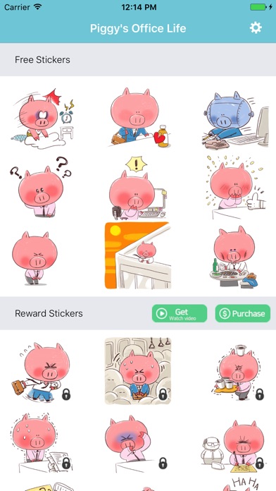 Piggy's Office Life Stickers screenshot 3