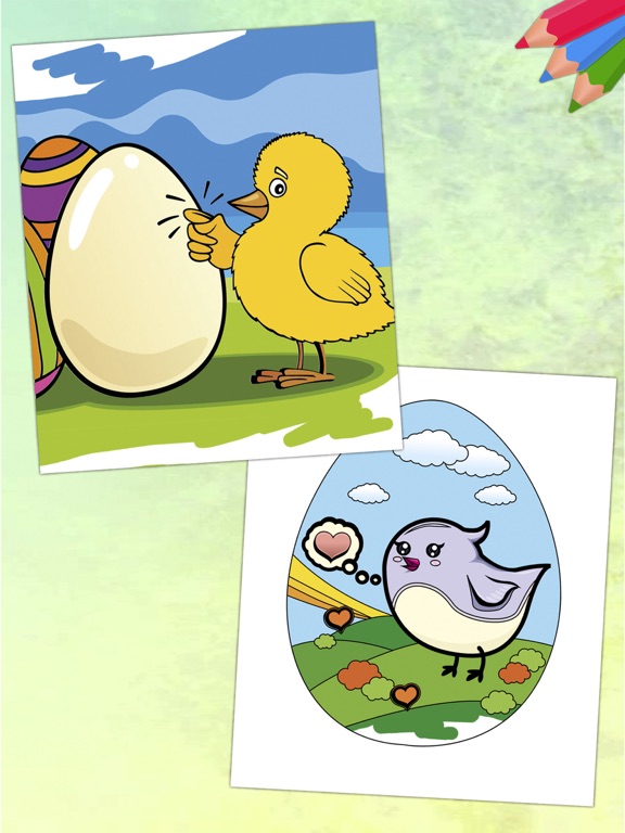 Easter eggs coloring pages for kids - Egg basket screenshot 3