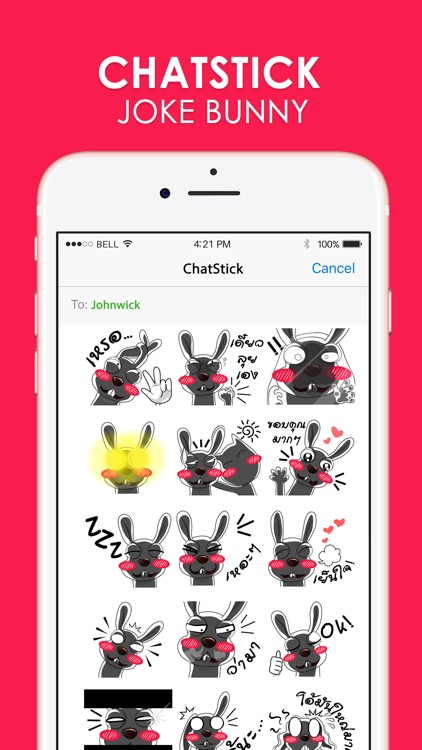 Joke bunny Stickers for iMessage