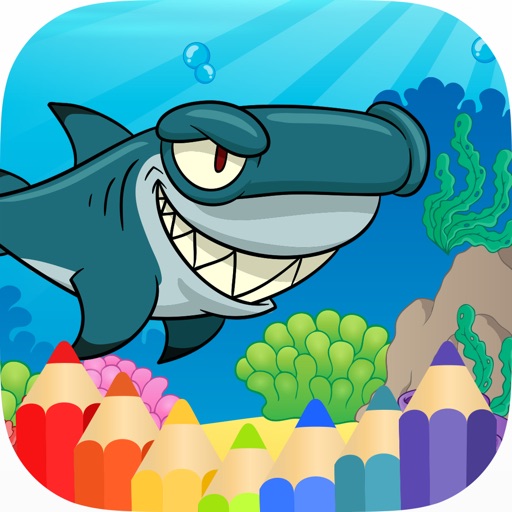 Shark & SeaAnimal Coloring Book Games iOS App