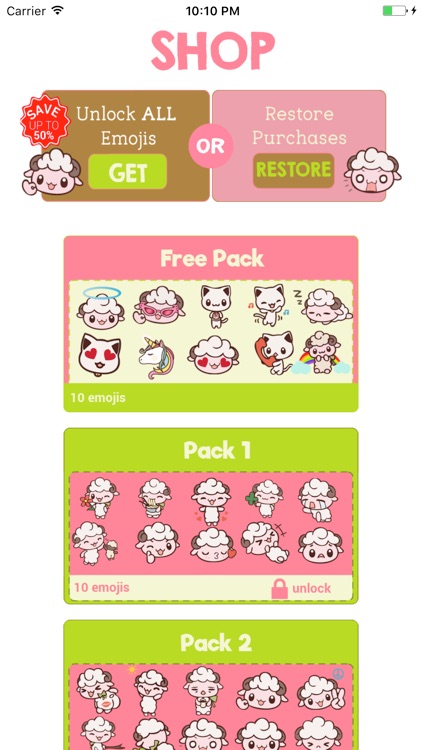 Little Lamb Emoji Stickers