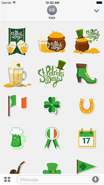 St. Patrick's Day Greetings for iMessage Stickers