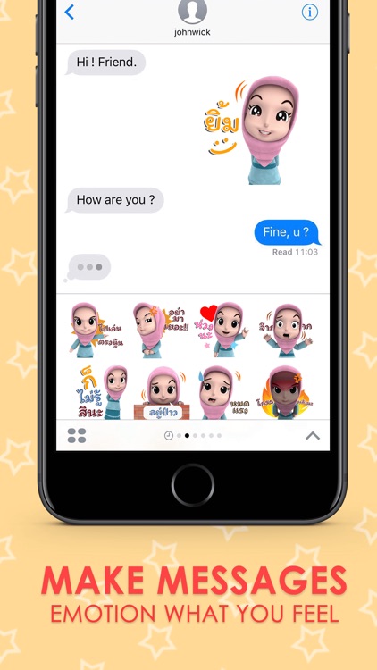 Nada 1 ( Thai ) Muslim hijab Stickers for iMessage