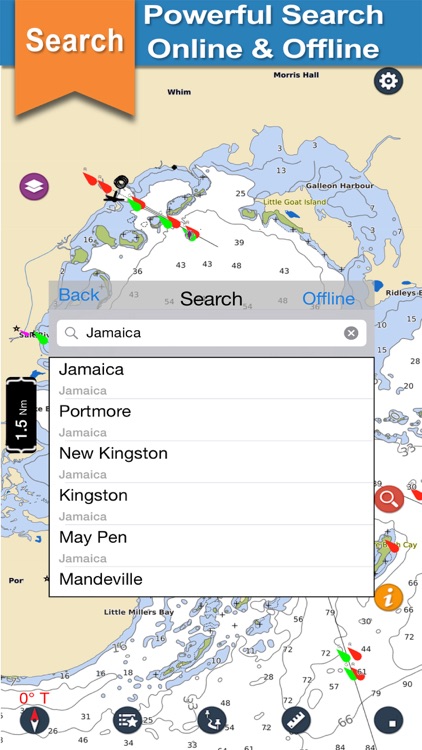 Jamaica GPS charts For Boating