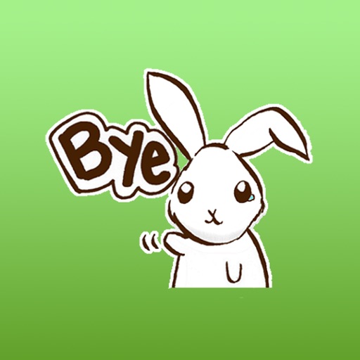 Bailey The Sporty White Bunny Stickers icon