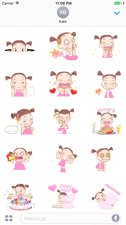 Felicity The Cute Girl Animated English Stickers