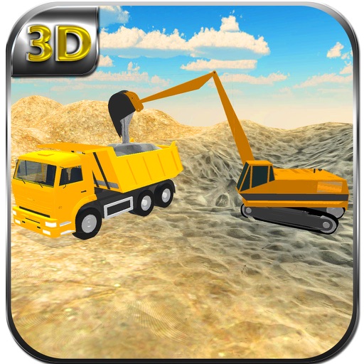 Sand Transporter Truck & Excavator Simulator Icon