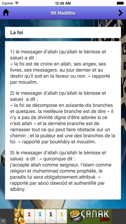 Français 99 hadiths