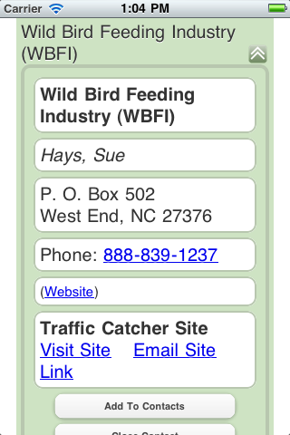 Wild Bird Feeding Industry (WBFI) screenshot 4