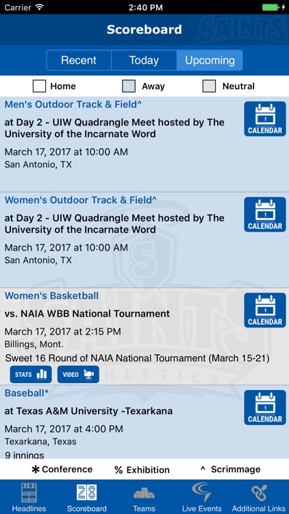 OLLU Saints Athletics