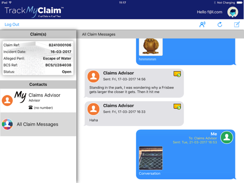 Track My Claim - Messenger screenshot 4
