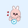 Pinky Easter Bunny - Animated GIF Rabbit Stickers