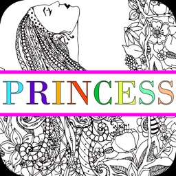 Princess Colorful - Coloring Book for Adults