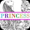 The princess colorful is the application to coloring for adults and girl