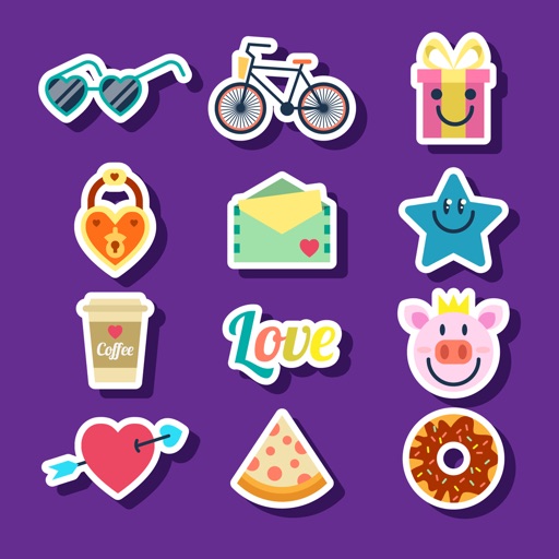 Assortment Colorful Stickers - TOP NEW 2017 icon