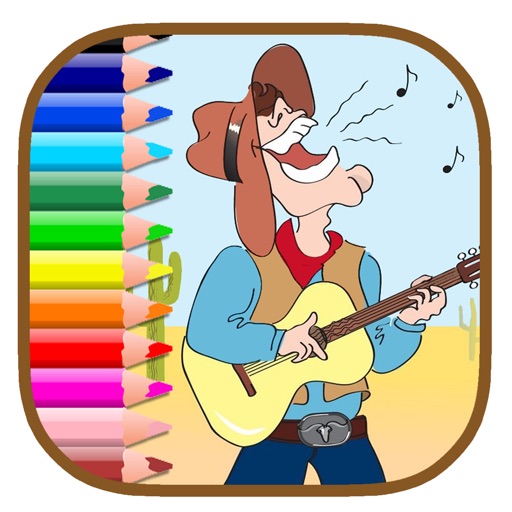 Color To Play Kids Cowboy Story Game Educational iOS App