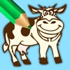 Cartoon Coloring Draw Book Cows Version