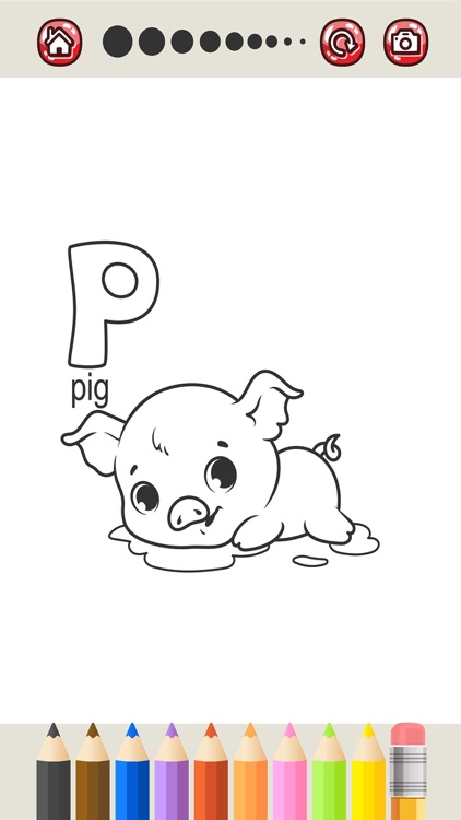 Learn ABC Animals Alphabet and Coloring Page Kids screenshot-3