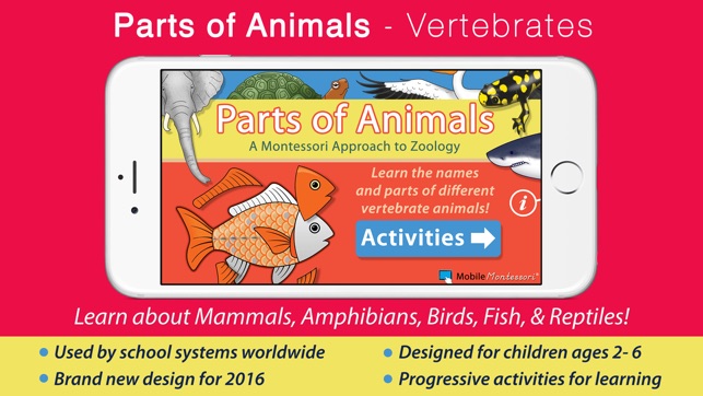 Parts Of Animals Vertebrates - Montessor