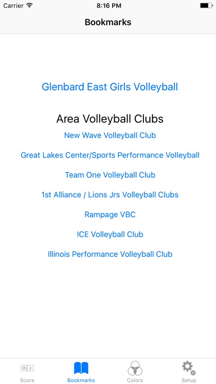 Glenbard East Volleyball Scoreboard