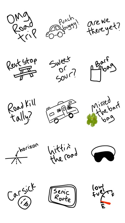 Road Trip sticker - travel stickers for iMessage