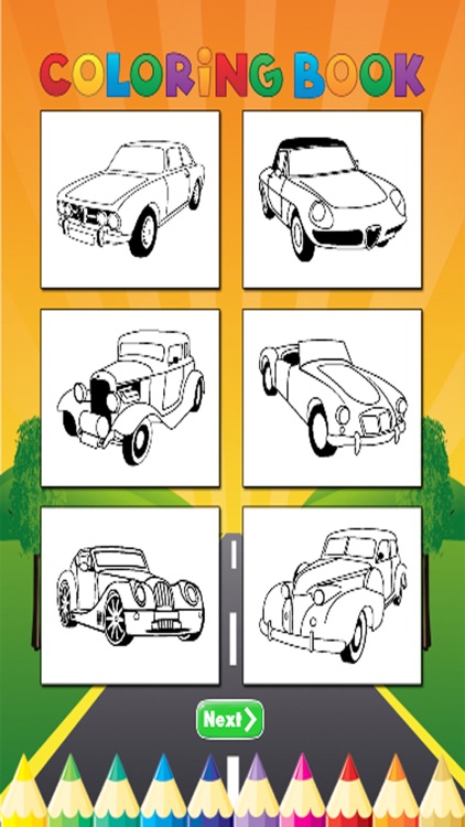Car Cassic Coloring Book - Activities for Kid