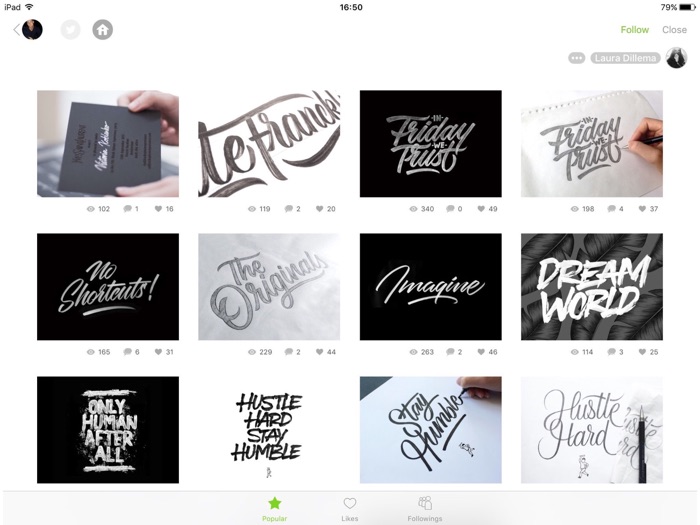 MOJi Design-dribbble client for UX  UI designers