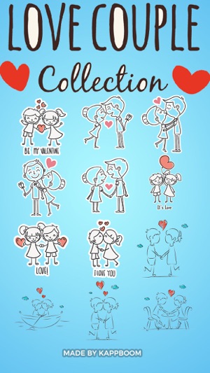 Hand-Drawn Couple Stickers