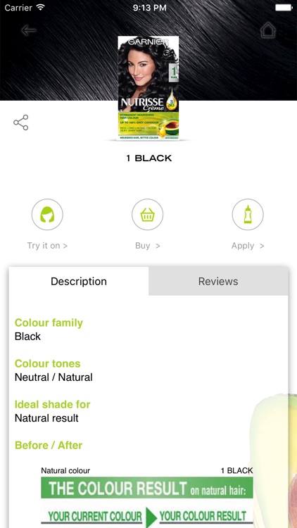 Nutrisse Shade Finder App