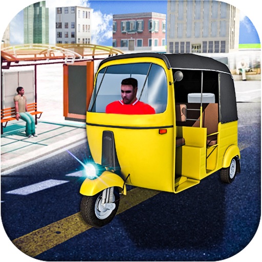 Crazy Rickshaw Traffic Racing Simulation Game 2017 icon