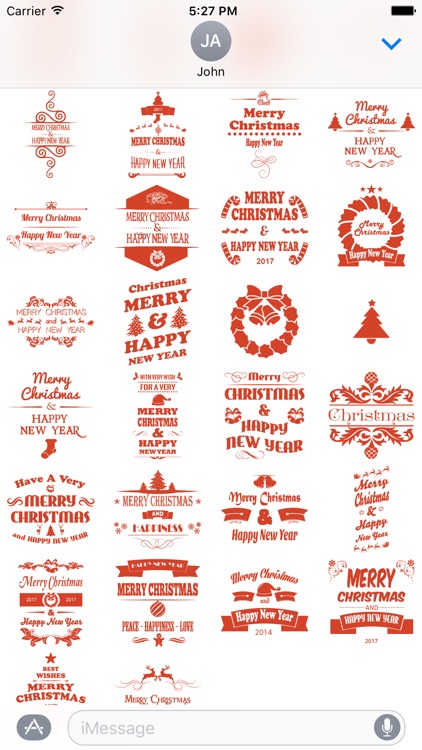 Christmas & New year 2017 Stickers