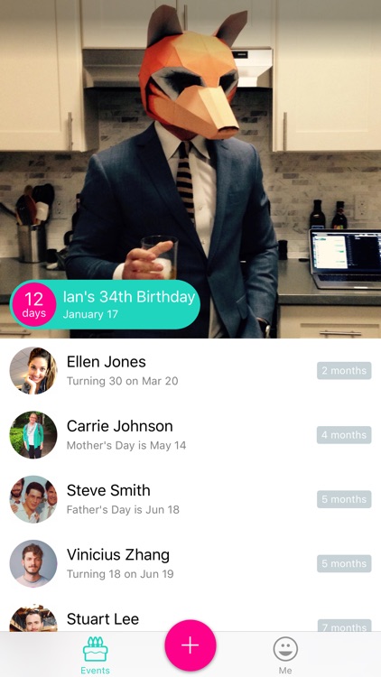 Confetti – remember birthdays & other special days