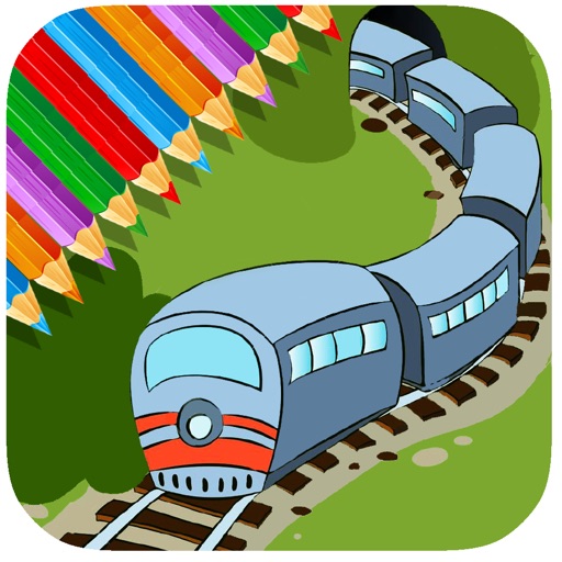 Train Subway Games Coloring Book For Kids Edition Icon