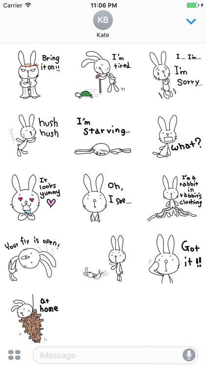 Betsy The Intelligent Bunny Stickers