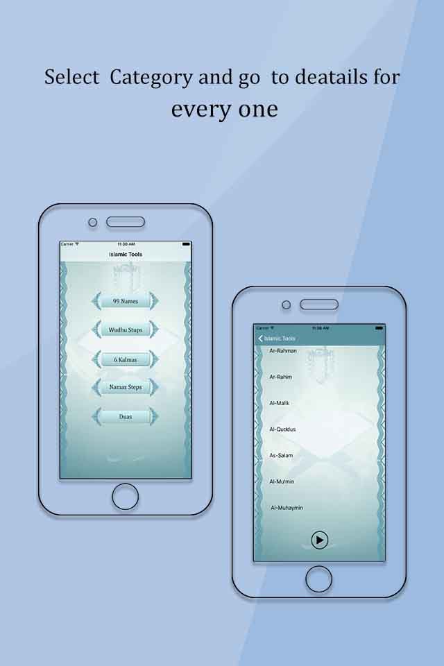 Islamic Tools - 99 Names -6 kalmaz wadu steps screenshot 2