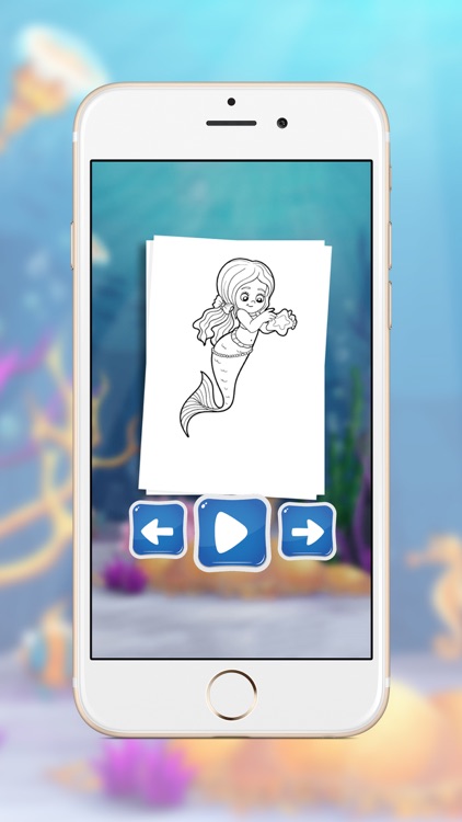 Mermaid Coloring Toddlers Game screenshot-3