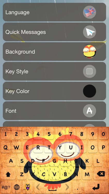 Owl Emoji Keyboard – Cute Keypad Fonts and Layout screenshot-3