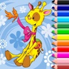 Giraffe Coloring Page Game For Juniors Version