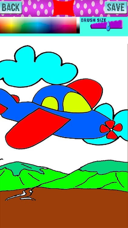 Free Draw Coloring Book Games Big Plane Edition