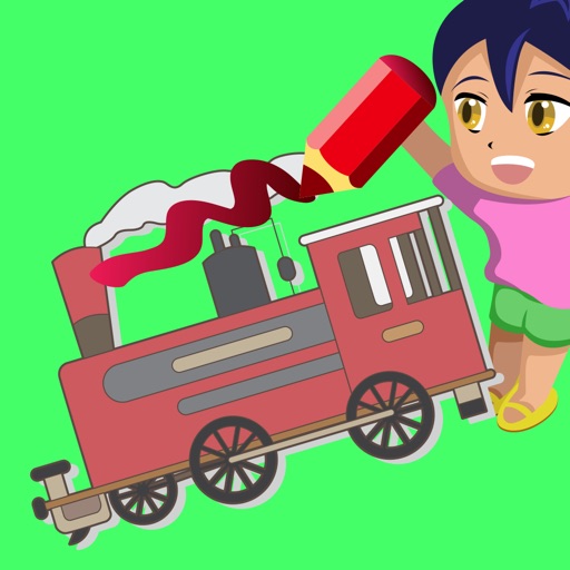 Train And Friends Coloring Book for Kids iOS App